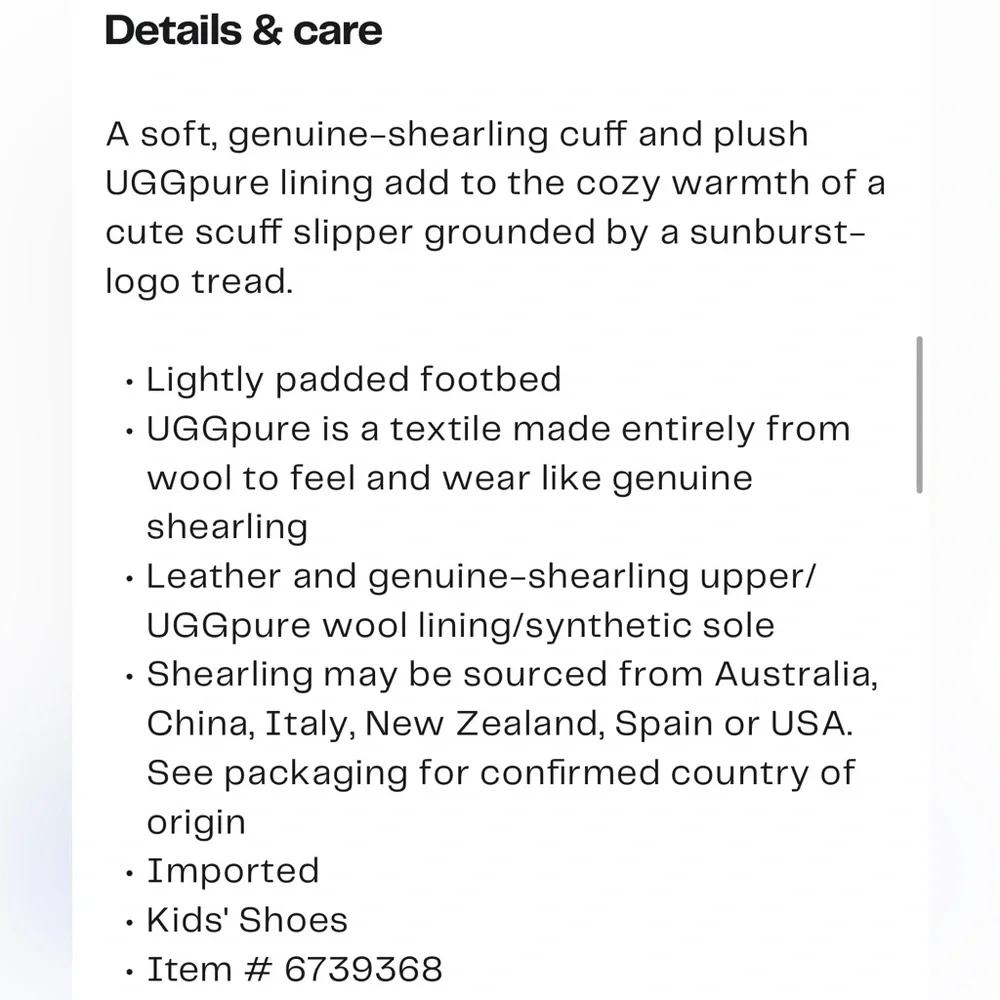 UGG® big kids Cozy Il Scuff Slipper